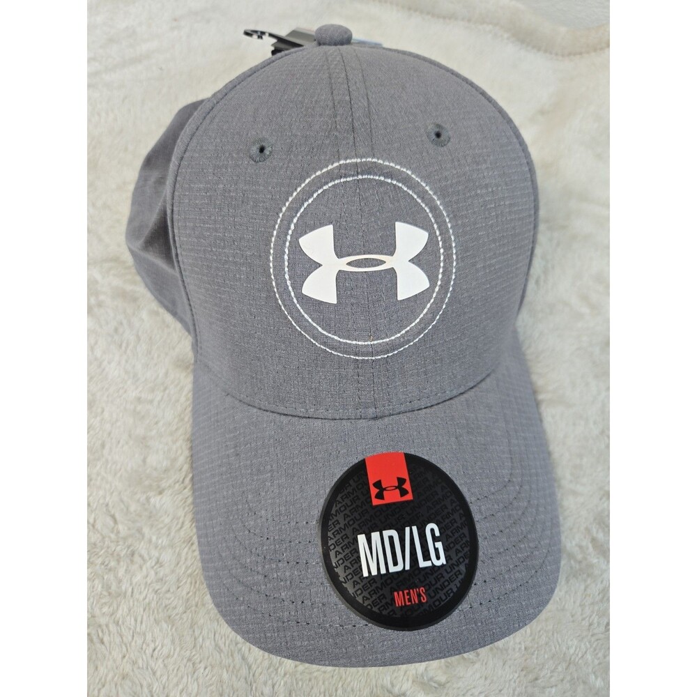 NWT Under Armour Boys Baseball Cap Gray Logo  Adjustable Hat New